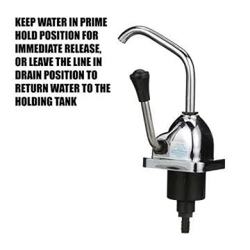 Valterra - RP800 Rocket Hand Pump for RV, Camper Holding Tank Faucet Pump - Chrome