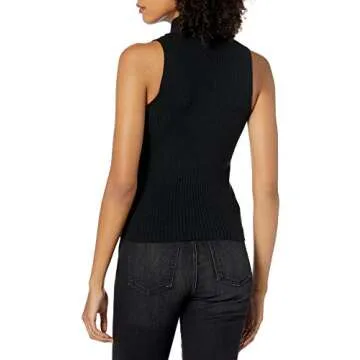 The Drop Women's Karolina Mock Neck Sweater Black