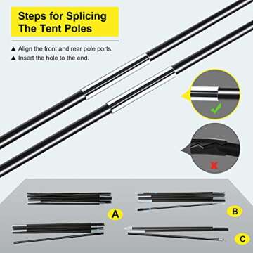 Truck Bed Tent, 5.2'-6.8' Pickup Truck Tent, PU2000mm Waterproof Double Layer for 2 Person, Large Space with Portable Storage Bag, Truck Bed Camper for Outdoor Camping Fishing Hiking Traveling