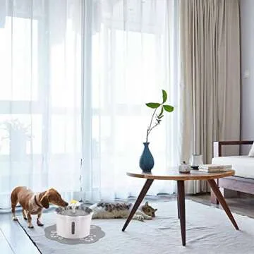 Cat Water Fountain, 2.6L/88oz Pet Water Fountain Super Quiet Automatic Drinking Water Fountain for Cats with 2 Replacement Filters Healthy Hygienic Fresh Water Drinking Bowl for Cats,Dogs