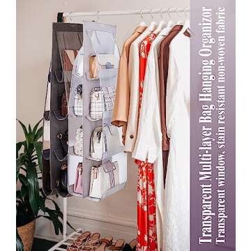 AARAINBOW Handbag Organizer - 8 Pockets, Space Saving