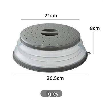 WENWELL Vented Collapsible Microwave Splatter Cover - Multi-functional, Easy to Clean, and Space-Sav...