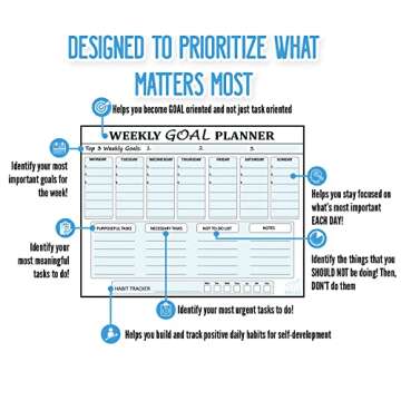 Magnetic Goal Board & Dry-Erase Calendar for Productivity