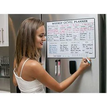 Magnetic Goal Board & Dry-Erase Calendar for Productivity