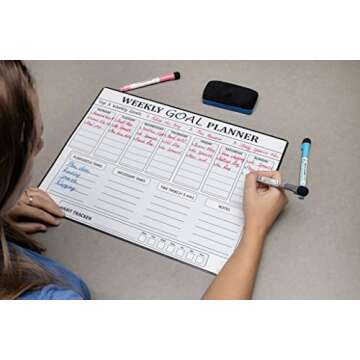 Magnetic Goal Board & Dry-Erase Calendar for Productivity