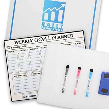 Magnetic Goal Board & Dry-Erase Calendar for Productivity