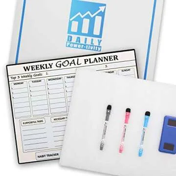 Magnetic Goal Board & Dry-Erase Calendar for Productivity