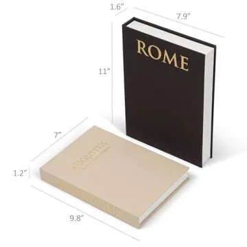 Linen Covered Decorative Books - 2-piece Set Decor Boxes for Aesthetic Bookshelf, Mantle and Entryway Table Decor for Living Room - Modern Fake Books for Decoration Coffee Table Storage Box