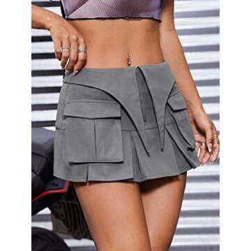 Verdusa High Waist Pleated Mini Skirt for Women