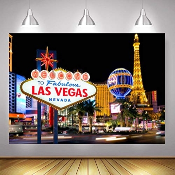 Las Vegas Backdrop 7x5ft for Casino Party Decoration