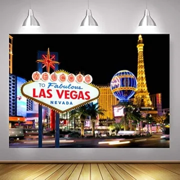 Las Vegas Backdrop 7x5ft for Casino Party Decoration