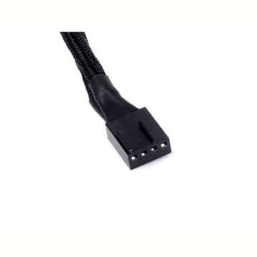 JBtek All Black Sleeved PWM Fan Splitter Cable 1 to 2 Converter, 2 Pack
