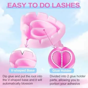 Glue Rings INFILILA 200PCS Glue Rings for Eyelash Extensions Disposable Rings for Lashes Lovely Heart Shape Lash Extension Supplies for Eyelash Extension Lash Glue Holder Fanning Ring Holder