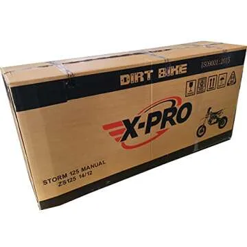 X-PRO 125cc Kids Dirt Bike Pit Bike Youth Dirt Pit Bike with 4-Speed Semi-Automatic Transmission, Big 14"/12" Tires! (Blue)