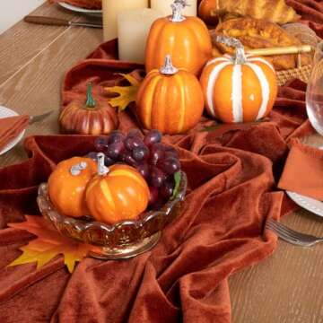 Luxurious DeZerlor Velvet Table Runner for Elegant Dining