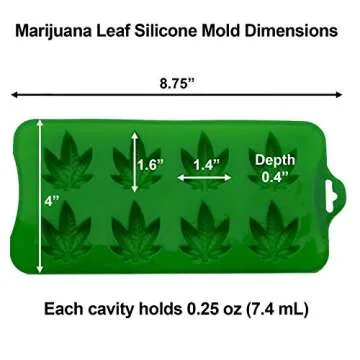 Versatile Marijuana Pot Leaf Silicone Candy Mold Set
