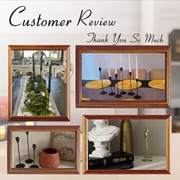 Elegant 6Pcs Matte Black Candlestick Holders Set