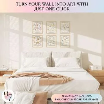 97 Decor Floral Christian Wall Art Prints - Floral Bible Verse Poster, Flower Scripture Art Wall Decor, Minimalist Christian Pictures Bible Verses Wall Decor for Home Bedroom (8x10 Unframed)