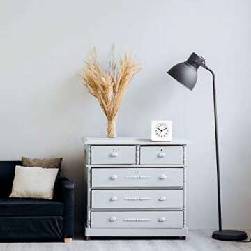 AROMUSTIME 3-Inches Round/Square/Triangle Wooden Alarm Clock with Arabic Numerals, Non-Ticking Silent, Backlight, Battery Operated