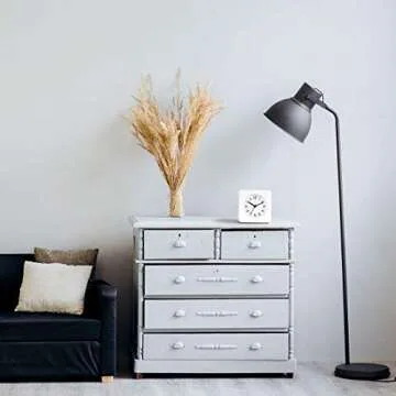 AROMUSTIME 3-Inches Round/Square/Triangle Wooden Alarm Clock with Arabic Numerals, Non-Ticking Silent, Backlight, Battery Operated