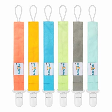 Babygoal Neutral Pacifier Clips 6 Pack - Safe, Stylish & Durable