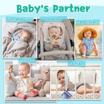 Babygoal Neutral Pacifier Clips 6 Pack Safe Stylish Holders