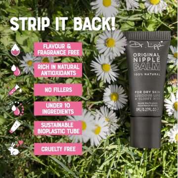 Dr. Lipp Original Nipple Balm 0.27 fl oz/8ml – 10-in-ONE Multi-Purpose Moisturizer for Dry Skin, Lips, Hair, Cuticles & More – 100% Natural Lanolin Nipple Cream & Lip Balm – Fragrance & Cruelty Free
