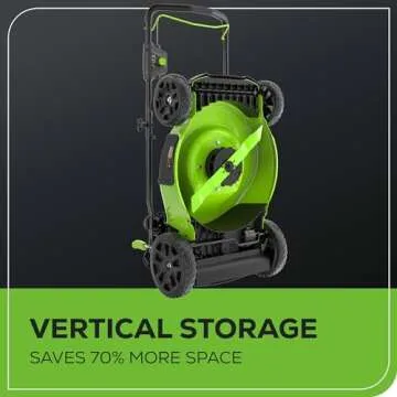 Greenworks 80V 21” Brushless (Push) Cordless Electric Lawn Mower + (500 CFM) Axial Leaf Blower (75+ Compatible Tools), (2) 2.0Ah Batteries and 30 Minute Rapid Charger