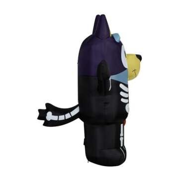Halloween Bluey Skeleton Inflatable 5ft Fun Decor