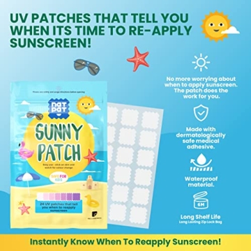Sunny Patch UV Detection Stickers for Sun Safe Fun
