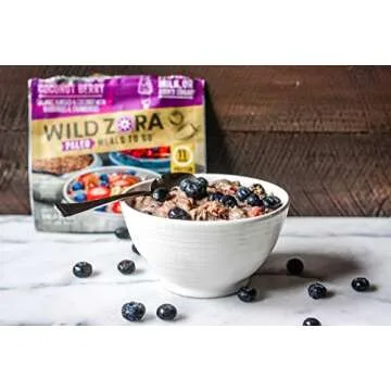 Wild Zora Paleo Freeze Dried Meals for Backpacking & Camping - Healthy Gluten Free & Grain Free Camping Meals/Backpacking Food + No Added Sugar - Great for Travel (Cliffside Coconut Berry 2-Pack)