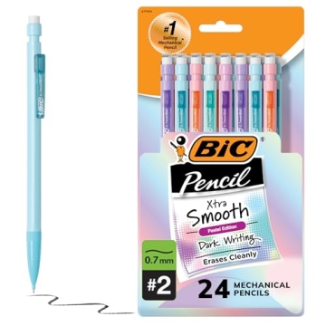 BIC Xtra Smooth 24 Mechanical Pencils Set with Erasers