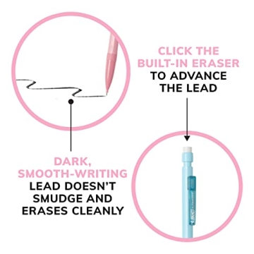 BIC Xtra Smooth 24 Mechanical Pencils Set with Erasers