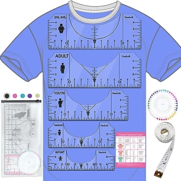 Vowlove Perfect T-Shirt Ruler Guide for Precise Vinyl Alignment and Design Placement