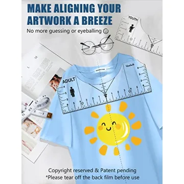 Vowlove Perfect T-Shirt Ruler for Accurate Vinyl Alignment