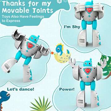 JVOPIN Kids Toys for 3+ Year Old Boys- Take Apart Building Toys, Dinosaur Eggs Transform into Robot Toys with Realistic Sound, STEM Educational Construction Toys, Easter Gifts for Boys Girls Ages 3-8