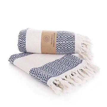 Natural U Turkish Hand Towel Set for Bathroom and Kitchen