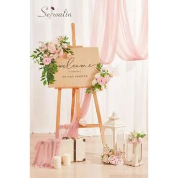 Serwalin Artificial Flowers Pink Wedding Flowers Silk Flowers with Stems Fake Cake Flowers for Wedding Bouquets Centerpieces Spring Decor Baby Shower Decoration