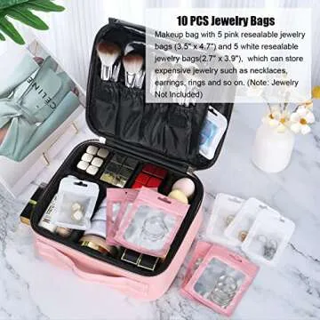 HENCETO Travel Makeup Case - Portable & Stylish Organizer