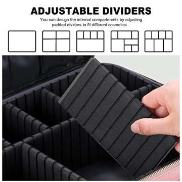 HENCETO Travel Makeup Case - Portable & Stylish Organizer