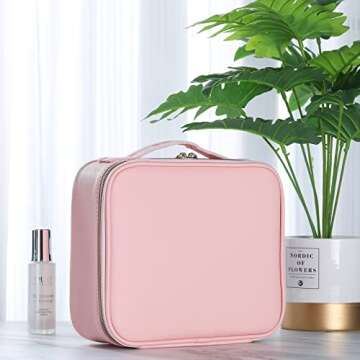 HENCETO Travel Makeup Case - Portable & Stylish Organizer