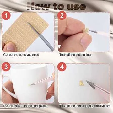 ANCIRS 24 Pack Resin Mini Letter Stickers for Nail Art, Glittering Epoxy Alphabet Number Stickers, Self Adhesive Scrapbook Stickers for DIY Craft- Gold & Silver