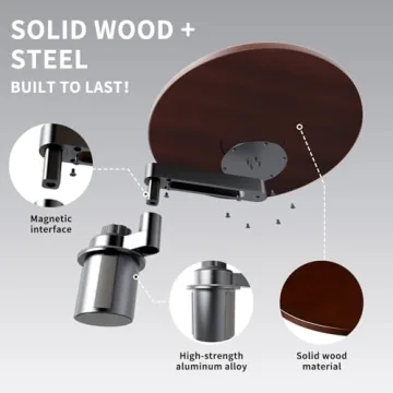 Car Tray & Desk for Laptop - 360° Rotating Wood Design