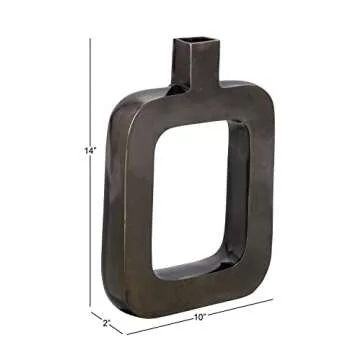 Deco 79 Aluminum Vase - Contemporary Home Centerpiece