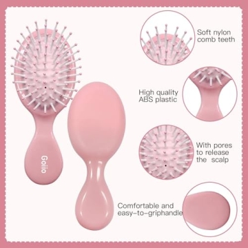 Mini Travel Hair Brush Set for Easy Detangling