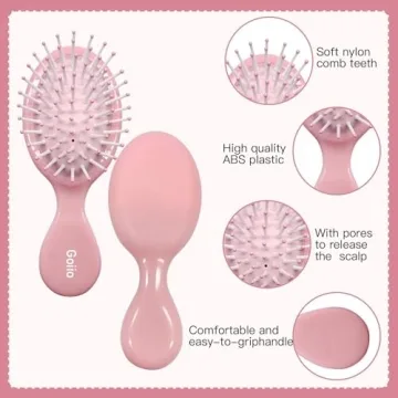 Mini Travel Hair Brush Set for Easy Detangling