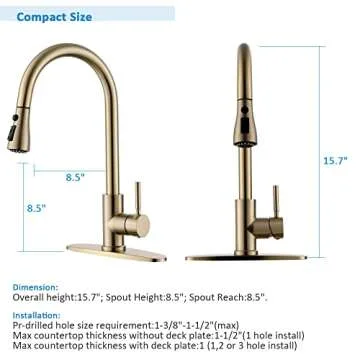 Premium Gold Kitchen Faucet with Soap Dispenser for All Use