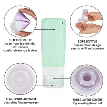 sincewo Travel Bottles Leakproof 3oz Travel Size Containers
