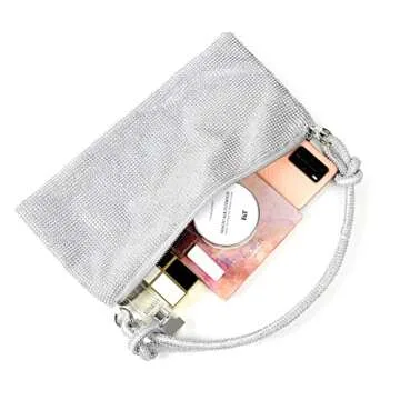 Valleycomfy Chic Rhinestone Purse - Sparkly Evening Handbag