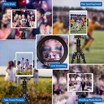 Jubor 360° Tablet Tripod Mount for Phones and iPads